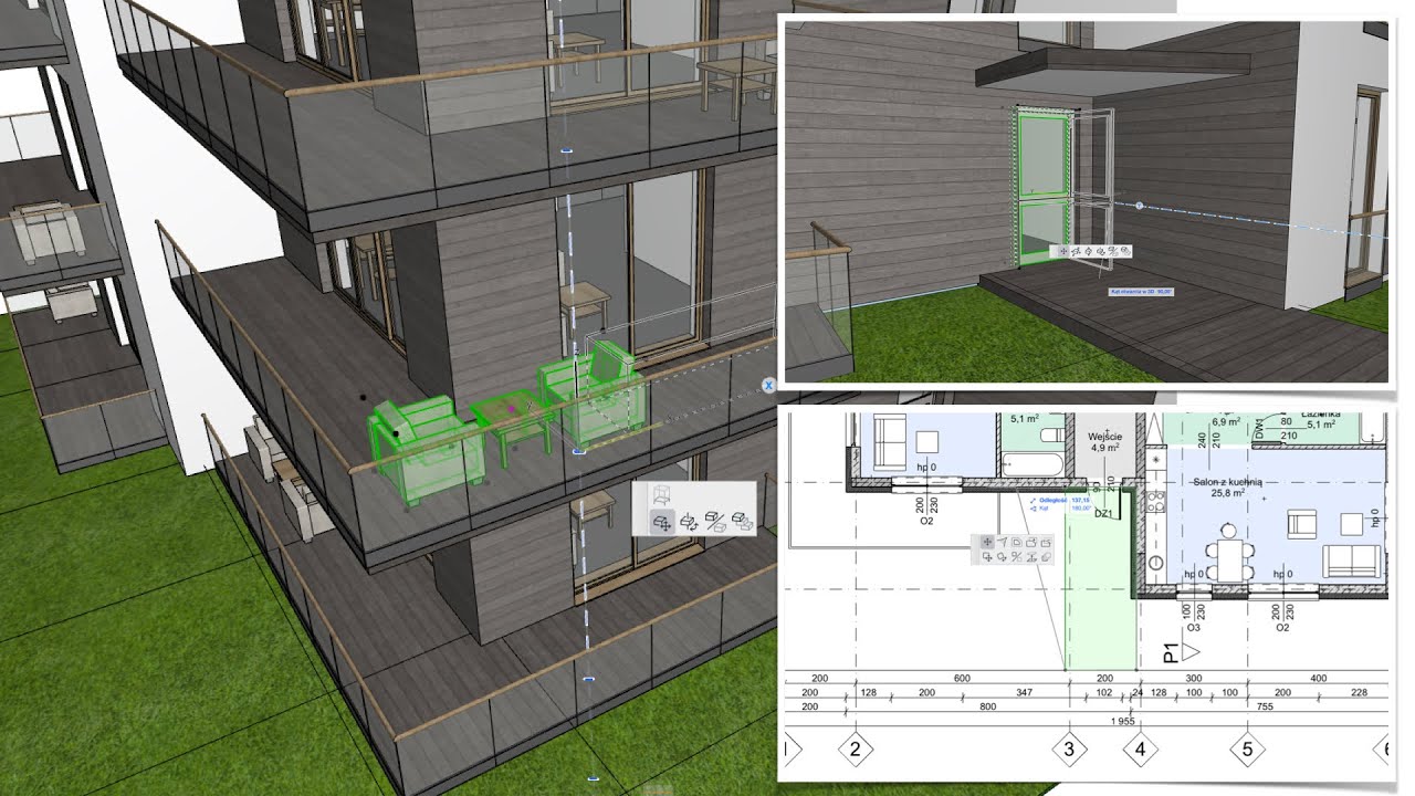 Archicad - EDYCJA ELEMENTÓW MODELU