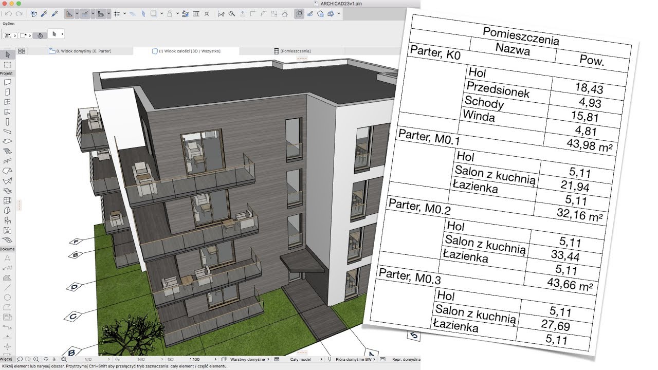 Archicad - podstawy zestawień